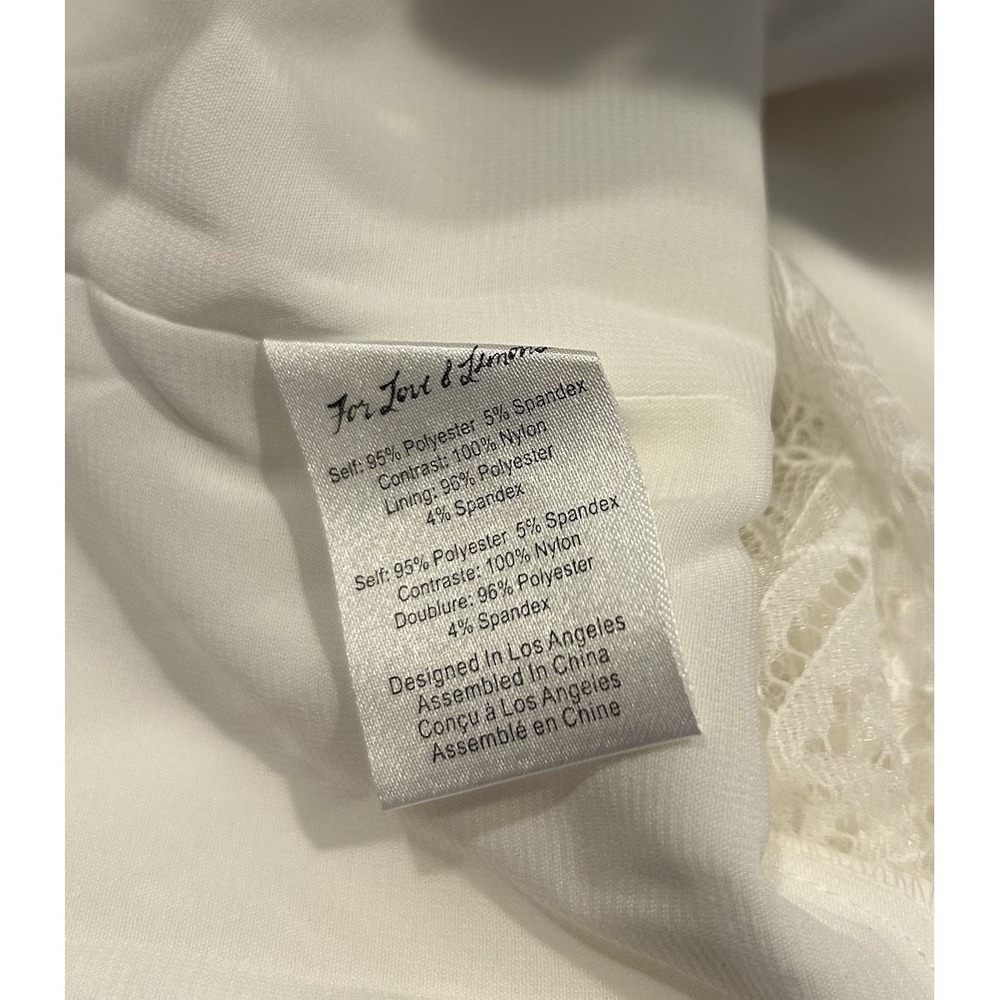 For Love And Lemons Corset Lace Long Sleeve‎ Blouse White Size XS - Picture 6 of 6